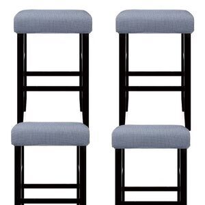 4Pack Stretch Rectangle Bar Stool Covers Jacquard Vanity Stool Cover